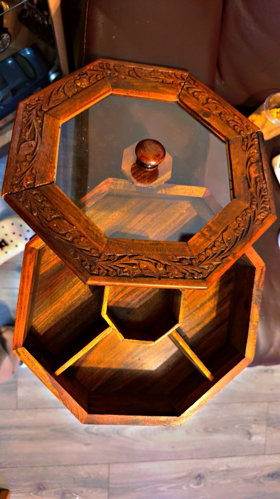 Dry Fruit Pot With Hand Carved Work