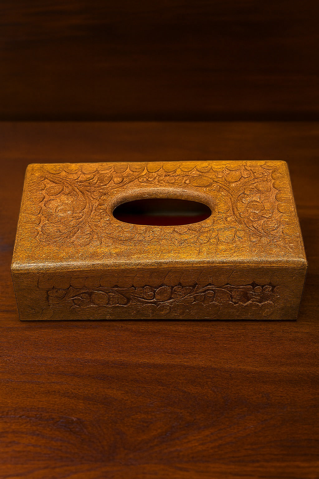 Luxurious Wooden Tissue Box Holder for Room & Drawing Room