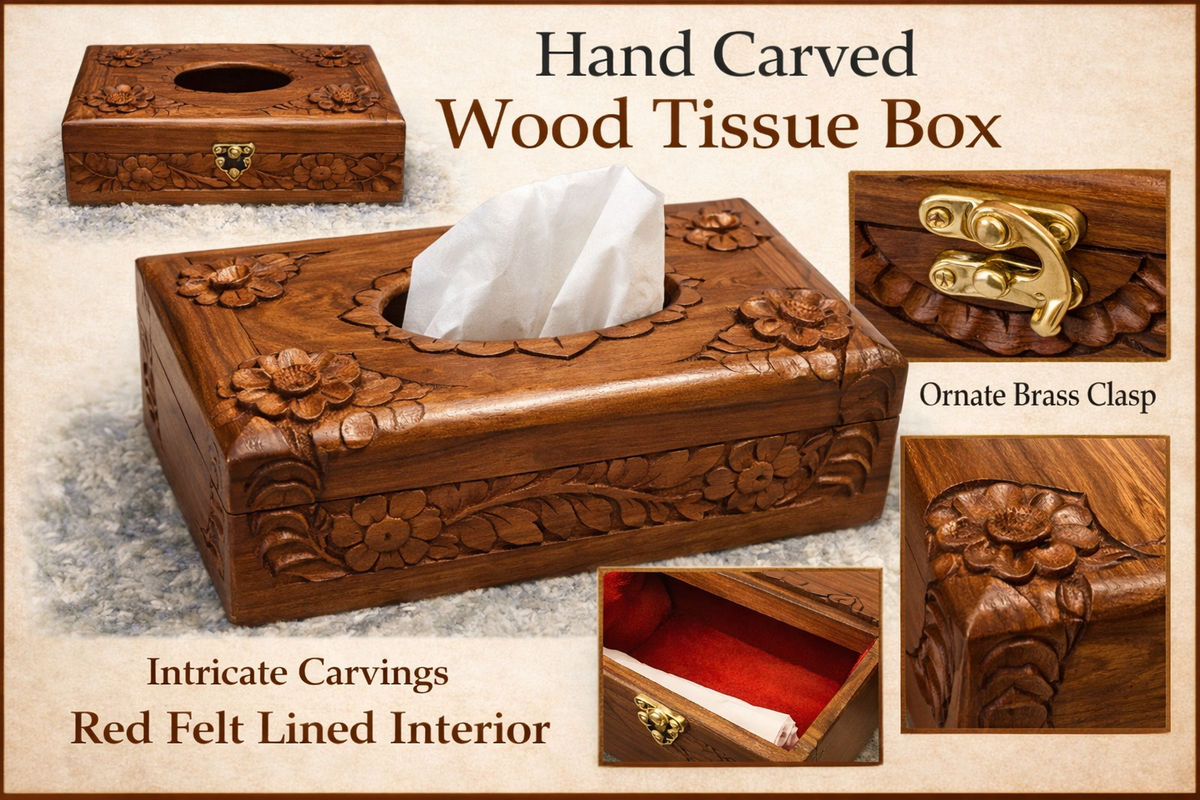 wooden Tissue Box with Premium Design