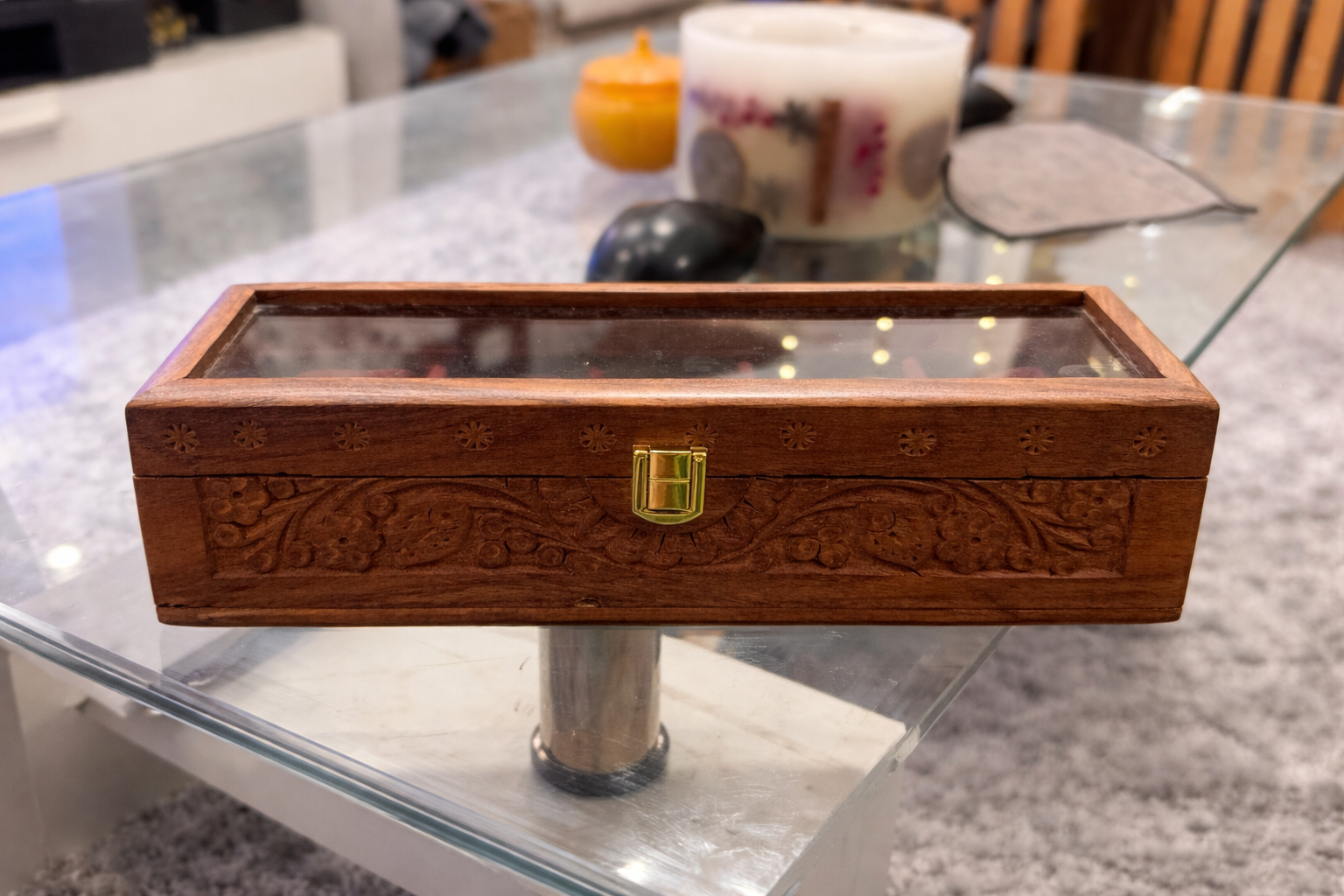 Wooden Watches  Box – Golden Hinge