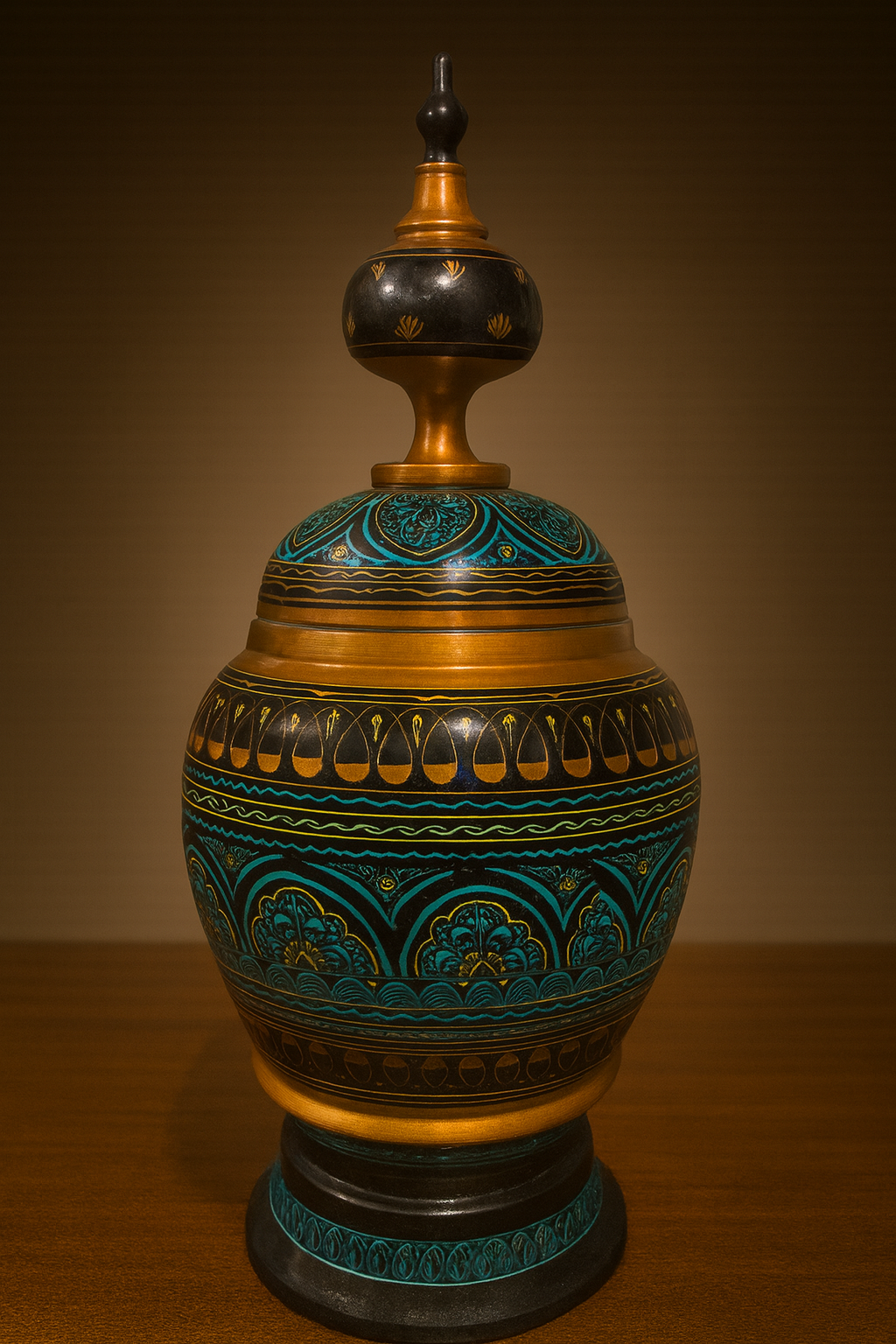 Wooden Hand Crafted Candy Jar