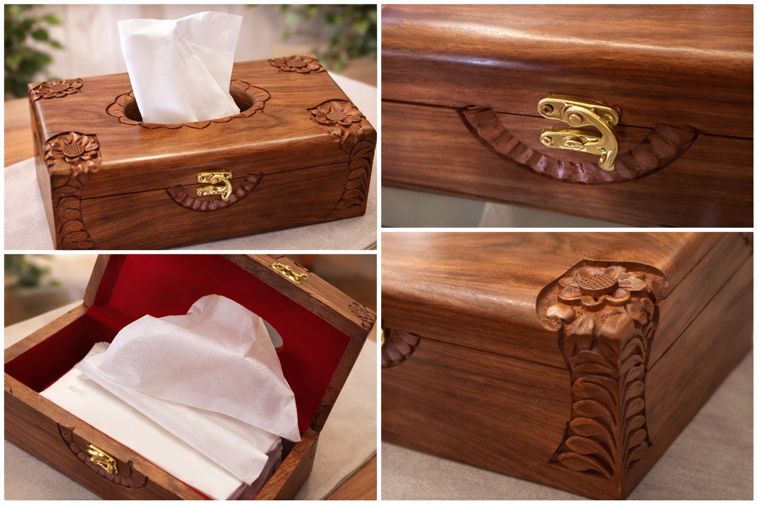 wooden Tissue Box with Premium Design