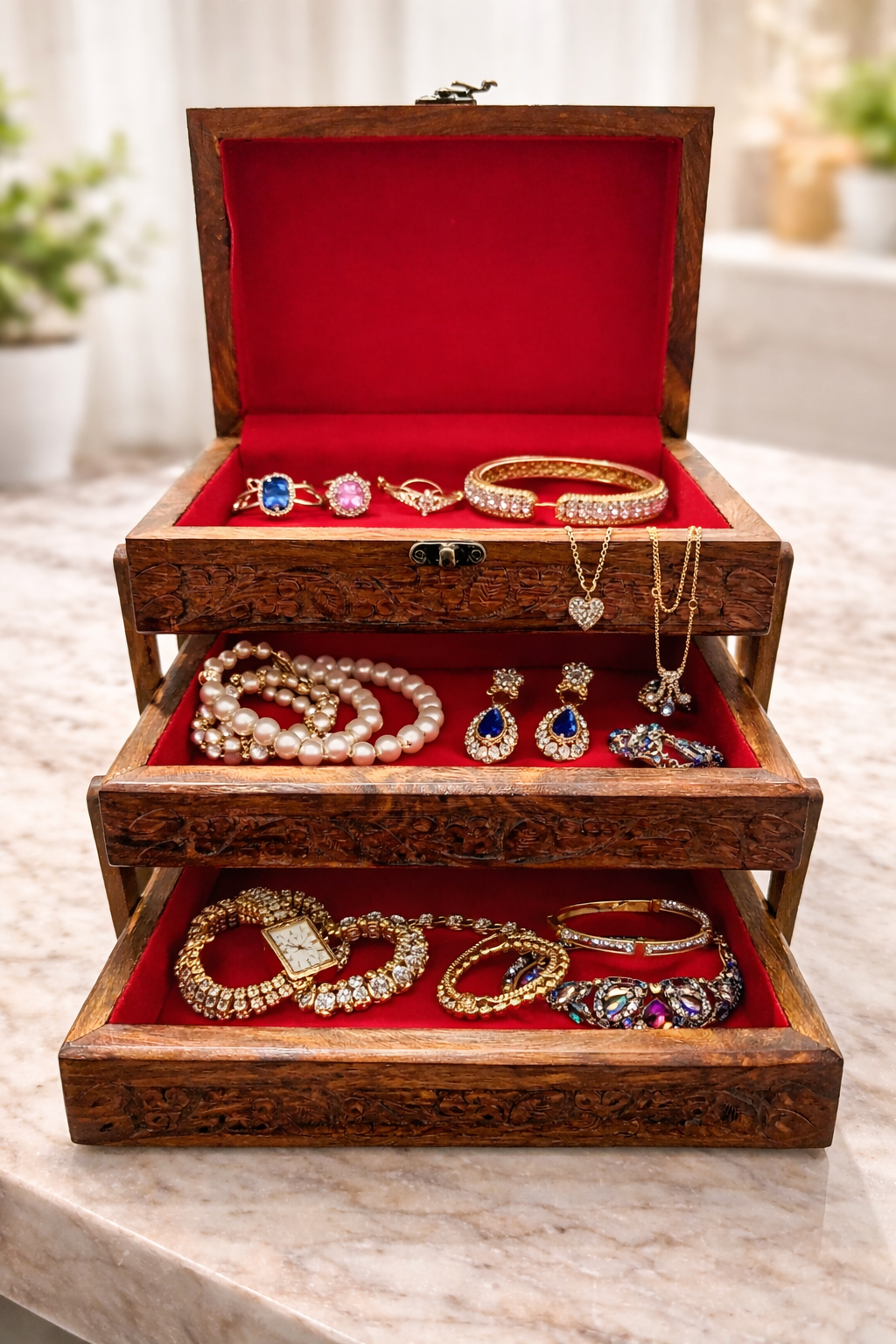 Handcrafted Wooden Jewellery Box (3 Steps)