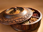 Dry Fruit Pot With Hand Carved Work