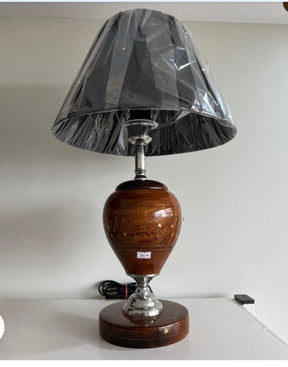 Premium Wooden Brass Lamp