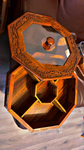 Dry Fruit Pot With Hand Carved Work