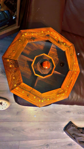 Premium Design Hand-Carved Wooden Dry Fruit Pot