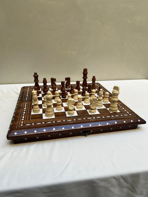Luxury Handcrafted 14" Foldable Wooden Chess Set