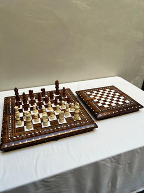 Luxury Handcrafted 14" Foldable Wooden Chess Set