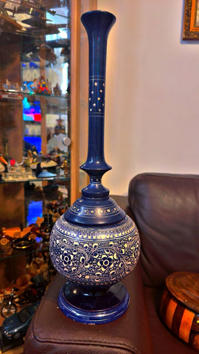 Handcrafted Wooden Surahi vase, Featuring Intricate Naqshi Artwork