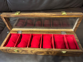 Wooden Watches  Box – Golden Hinge – Glass Top