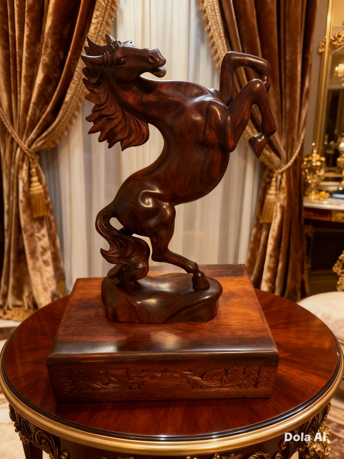 Wooden Horse, Beautiful Wooden Horse Sculpture, Wooden Horse, Handmade Wooden Horse