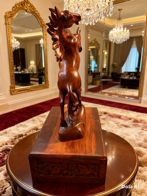 Wooden Horse, Beautiful Wooden Horse Sculpture, Wooden Horse, Handmade Wooden Horse
