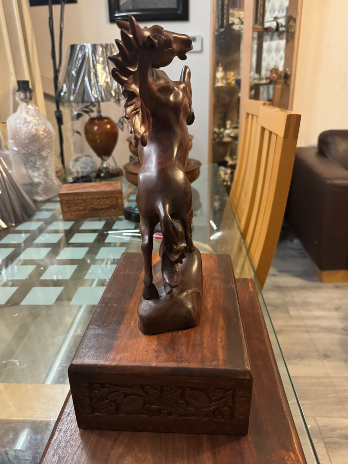 Wooden Horse, Beautiful Wooden Horse Sculpture, Wooden Horse, Handmade Wooden Horse