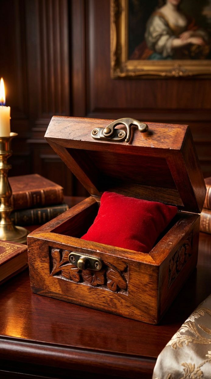 Handmade Wooden Watch Box – 1 Slot Watch Case with Soft Pouch