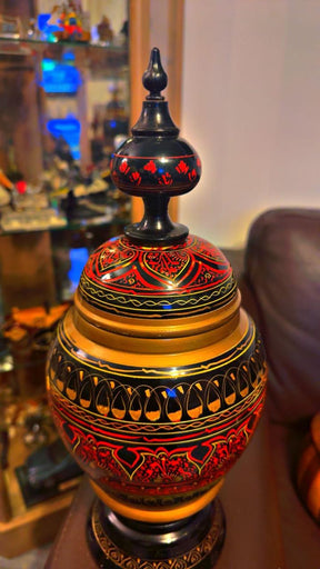 Wooden Hand Crafted Candy Jar