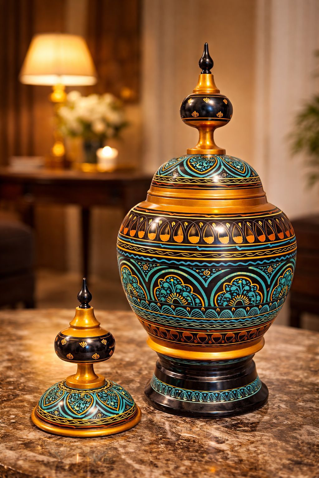 Wooden Hand Crafted Candy Jar