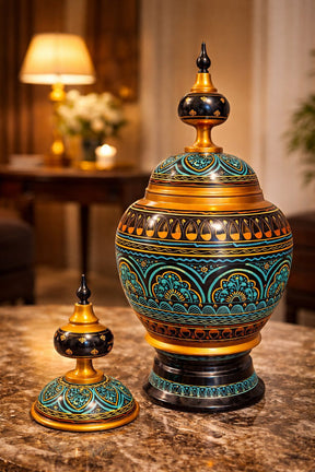 Wooden Hand Crafted Candy Jar