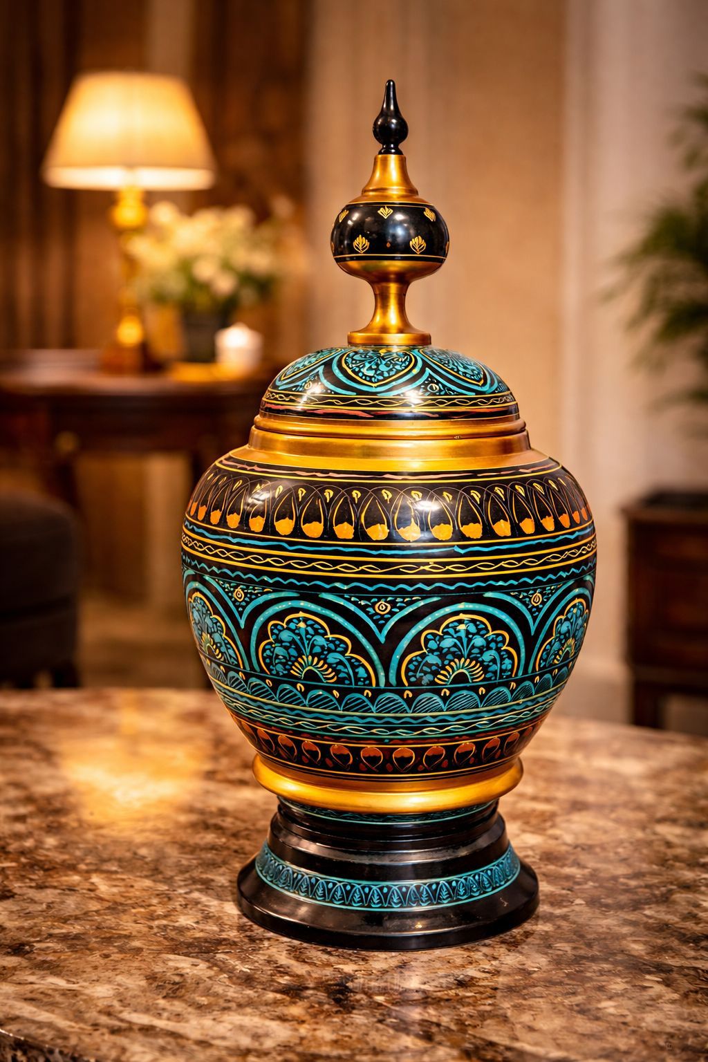 Wooden Hand Crafted Candy Jar