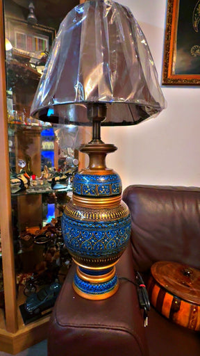 Handcrafted Wooden Lamp Base With Traditional  Naqshi Paint Design