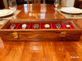 Wooden Watches  Box – Golden Hinge – Glass Top